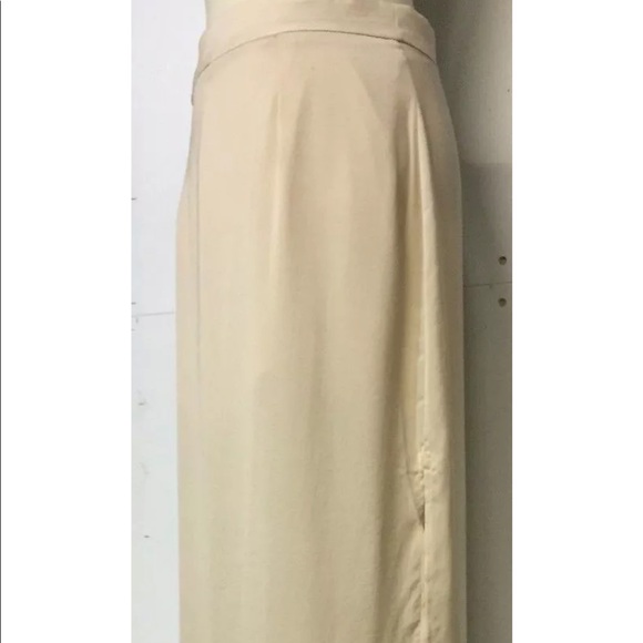 Capulet Cream Chiffon High Waist Slit Maxi Skirt - Picture 9 of 9